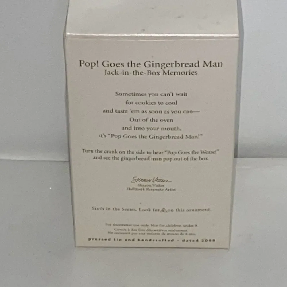 Hallmark Multicolor‎ Pop! Goes the Gingerbread Man Keepsake Ornament NWT